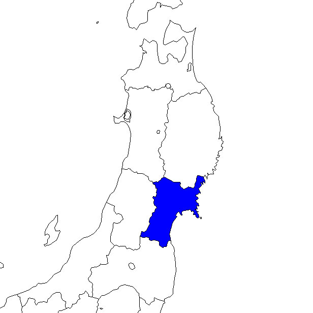 無料の日本地図イラスト集 秋田県 東北地方内の位置