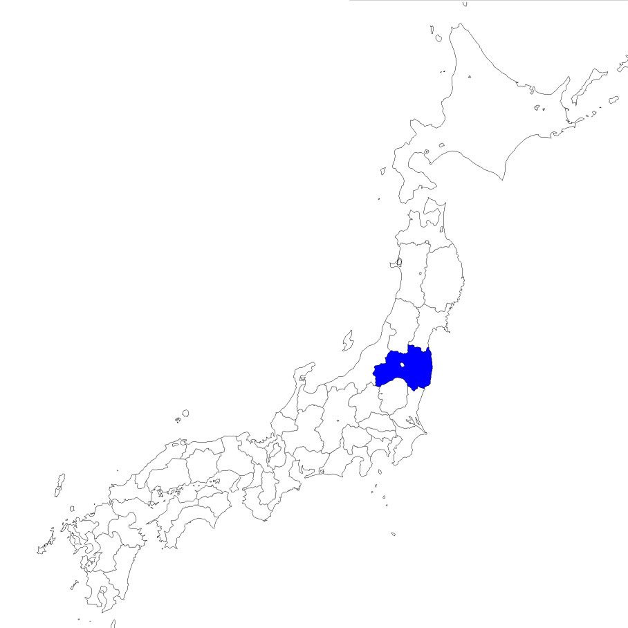無料の日本地図イラスト集 福島県 日本地図内の位置