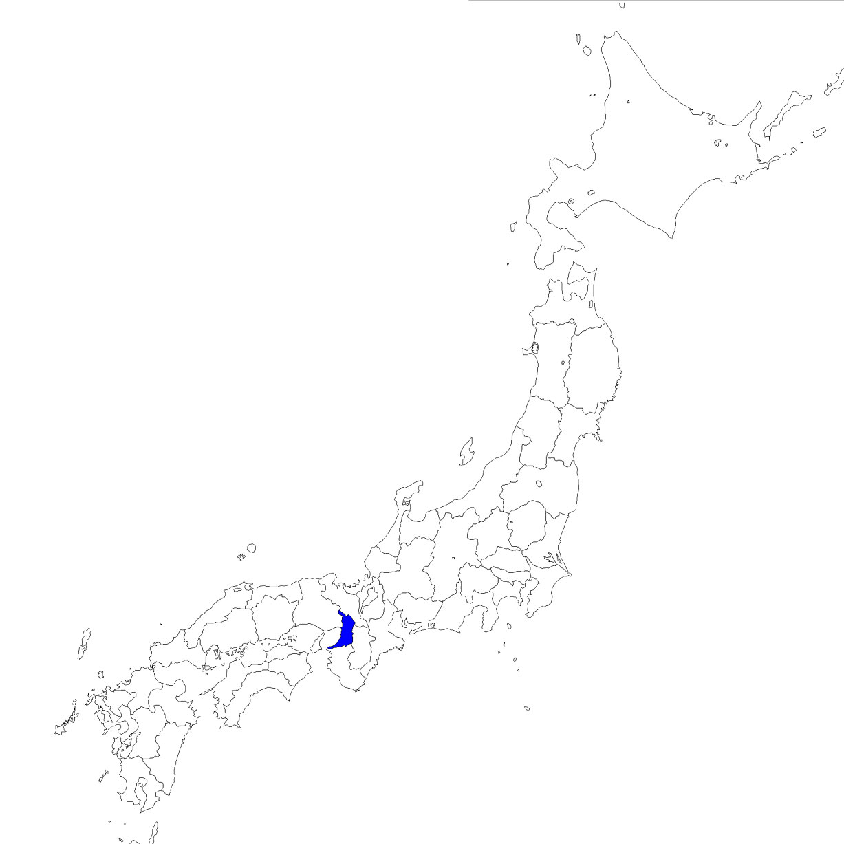 無料の日本地図イラスト集 大阪府 日本地図内の位置