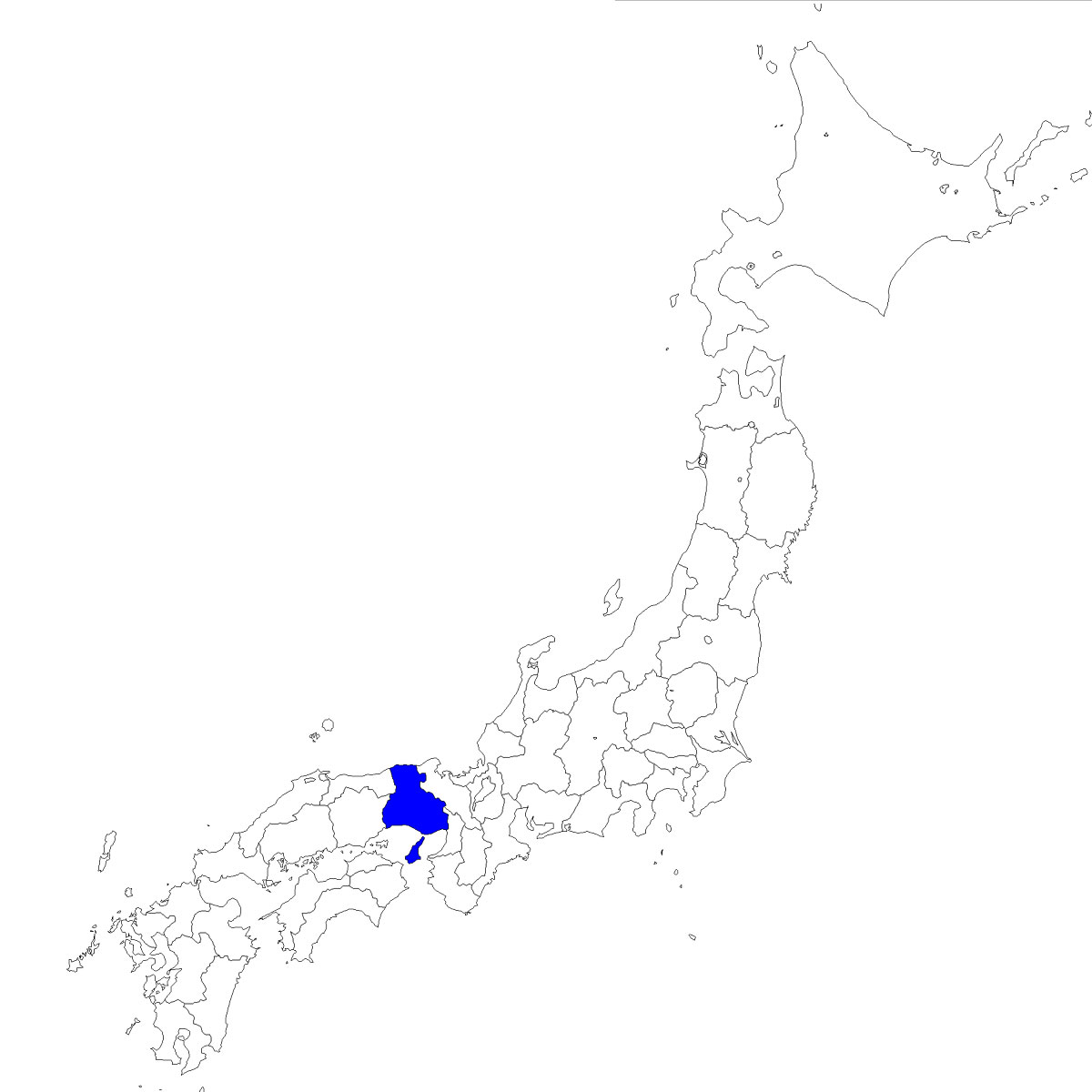 無料の日本地図イラスト集 兵庫県 日本地図内の位置