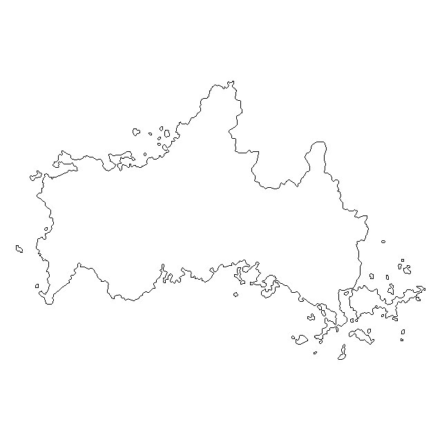 無料の山口県地図イラスト 日本地図内の位置