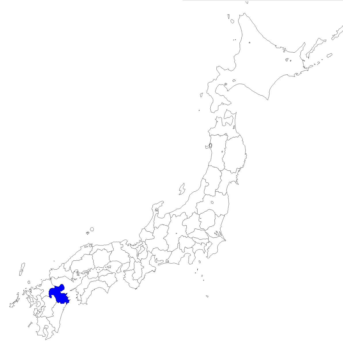 無料の日本地図イラスト集 大分県 日本地図内の位置