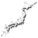 無料の立体的な日本地図イラスト