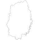 岩手県の無料イラスト素材 県境記載のみの白地図