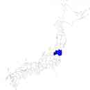 福島県の無料イラスト素材 日本国内における位置表示（青）