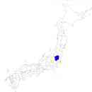 栃木県の無料イラスト素材 日本国内における位置表示（青）