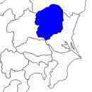 栃木県の無料イラスト素材 東北地方における位置表示（青）