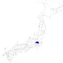 埼玉県の無料イラスト素材 日本国内における位置表示（青）