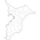 千葉県の無料イラスト素材 県境と市町村境表示の白地図