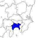 神奈川県の無料イラスト素材 東北地方における位置表示（青）