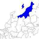 新潟県の無料イラスト素材 東北地方における位置表示（青）