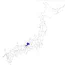 福井県の無料イラスト素材 日本国内における位置表示（青）