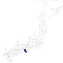 和歌山県の無料イラスト素材 日本国内における位置表示（青）