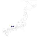 鳥取県の無料イラスト素材 日本国内における位置表示（青）