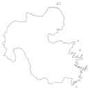 大分県の無料イラスト素材 県境記載のみの白地図