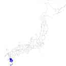 鹿児島県の無料イラスト素材 日本国内における位置表示（青）